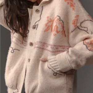 ISO Brushed Jacquard cardigan Pilcro by Anthropologie in L or XL